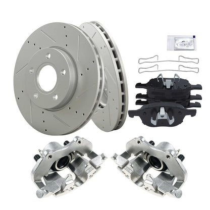 2X Front Brake Kit with Calipers for Ford Focus (2013–2018) 18103441, S54181