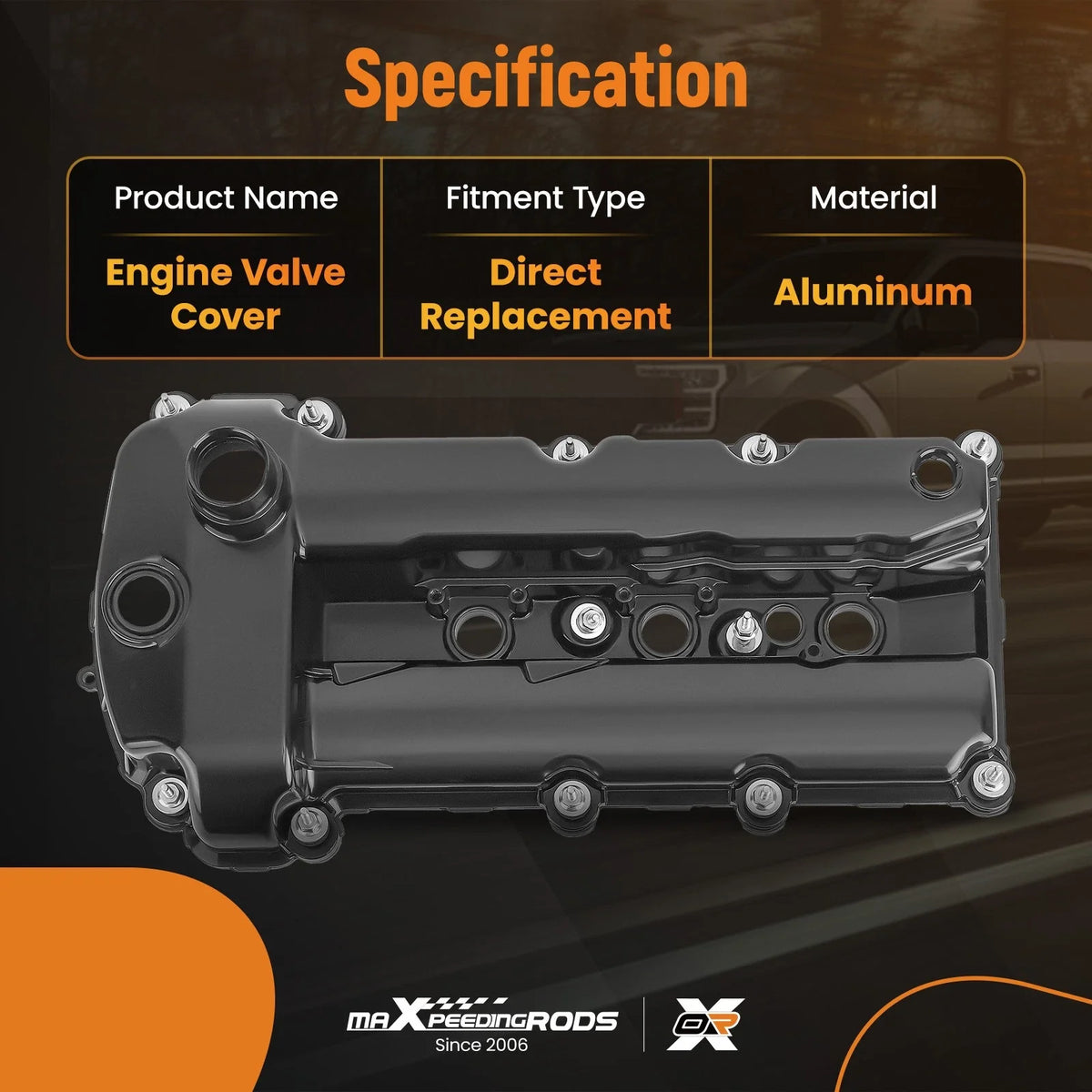 Set of 2 Engine Valve Covers w/ Gaskets for Jaguar S-Type 3.0L (2002–2008)