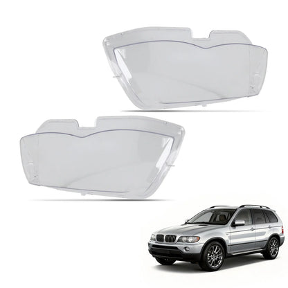 Headlight Lens Cover for BMW X5 E53 (2004–2006) 63117166803 63117166804