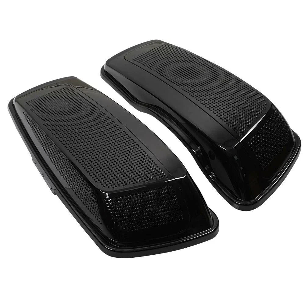 Dual 6x9" Speaker Saddlebag Lids for Harley Touring (2014–2022) - Vivid Black