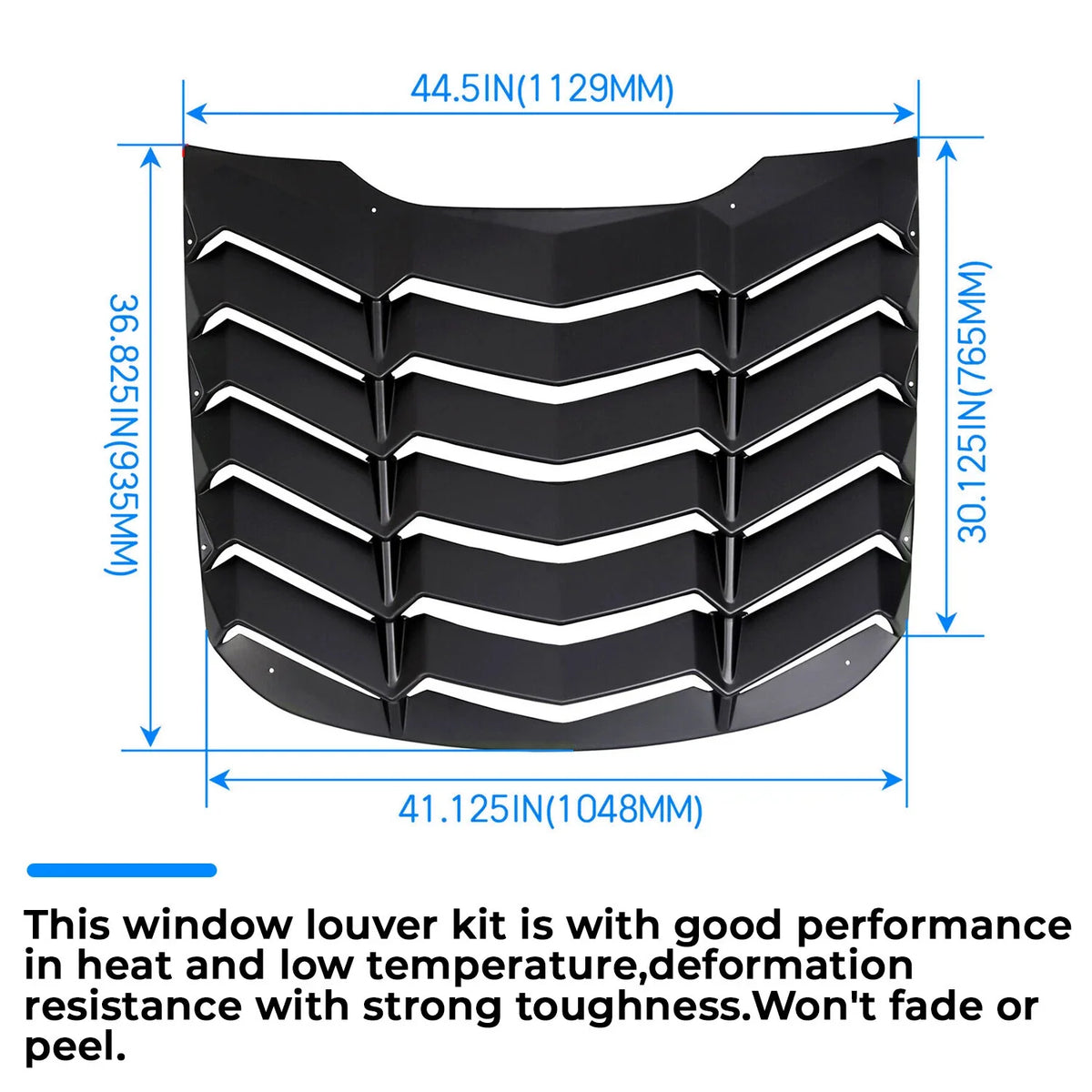 Rear Window Louver Cover Sun Shade for Ford Mustang (2015–2023) - ABS