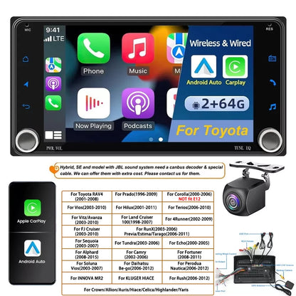 2X 64G Android 15 Car Stereo for Toyota Tundra (2003–2006) GPS, Apple Carplay