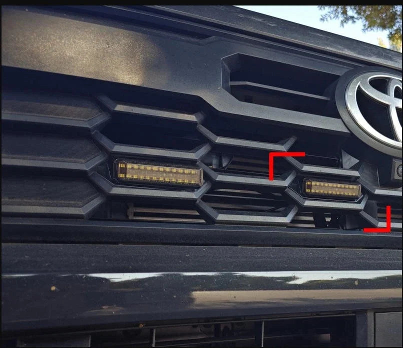 Set of 4 Smoked White LED Front Grille Lights for Toyota Tacoma (2024–2024)