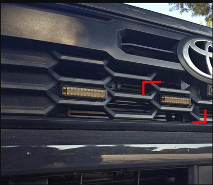 Set of 4 Smoked White LED Front Grille Lights for Toyota Tacoma (2024–2024)