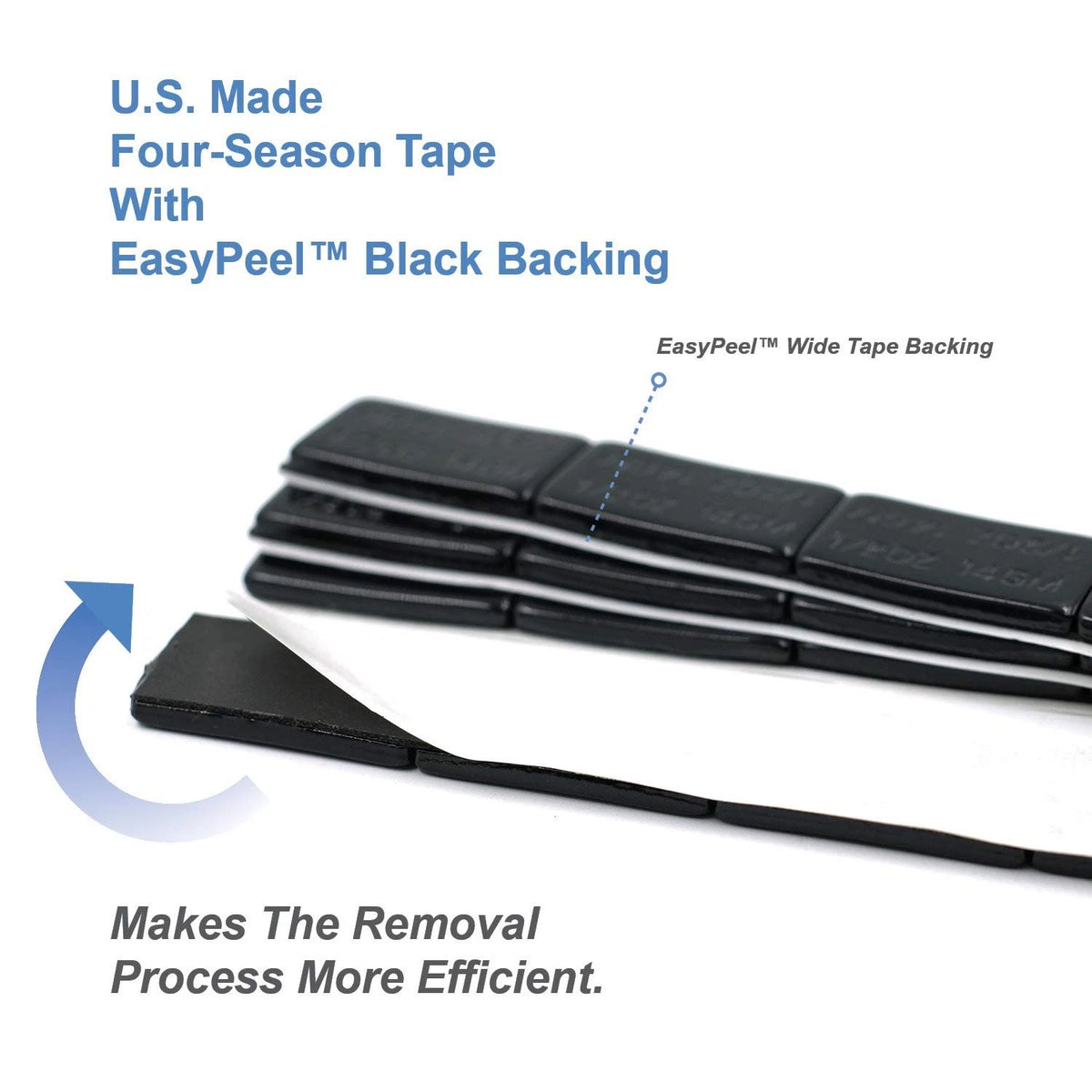 Set of 24 Black Adhesive Wheel Weights, 1/2 Oz Each, Low Profile