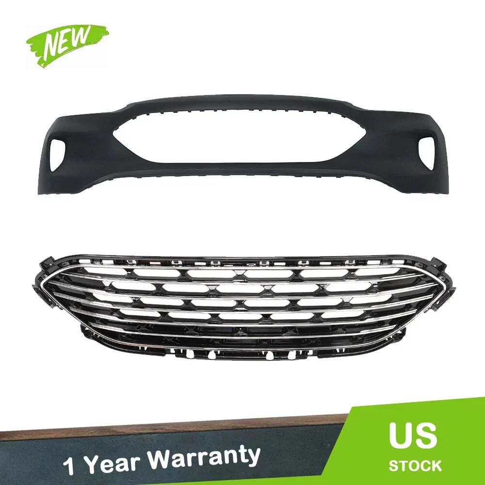 Front Bumper Cover + Grille Assembly for Ford Escape (2020–2022)