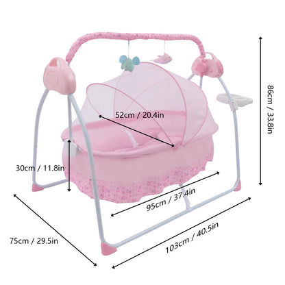 Electric Baby Rocker Swing for Infant Cradle with Bluetooth