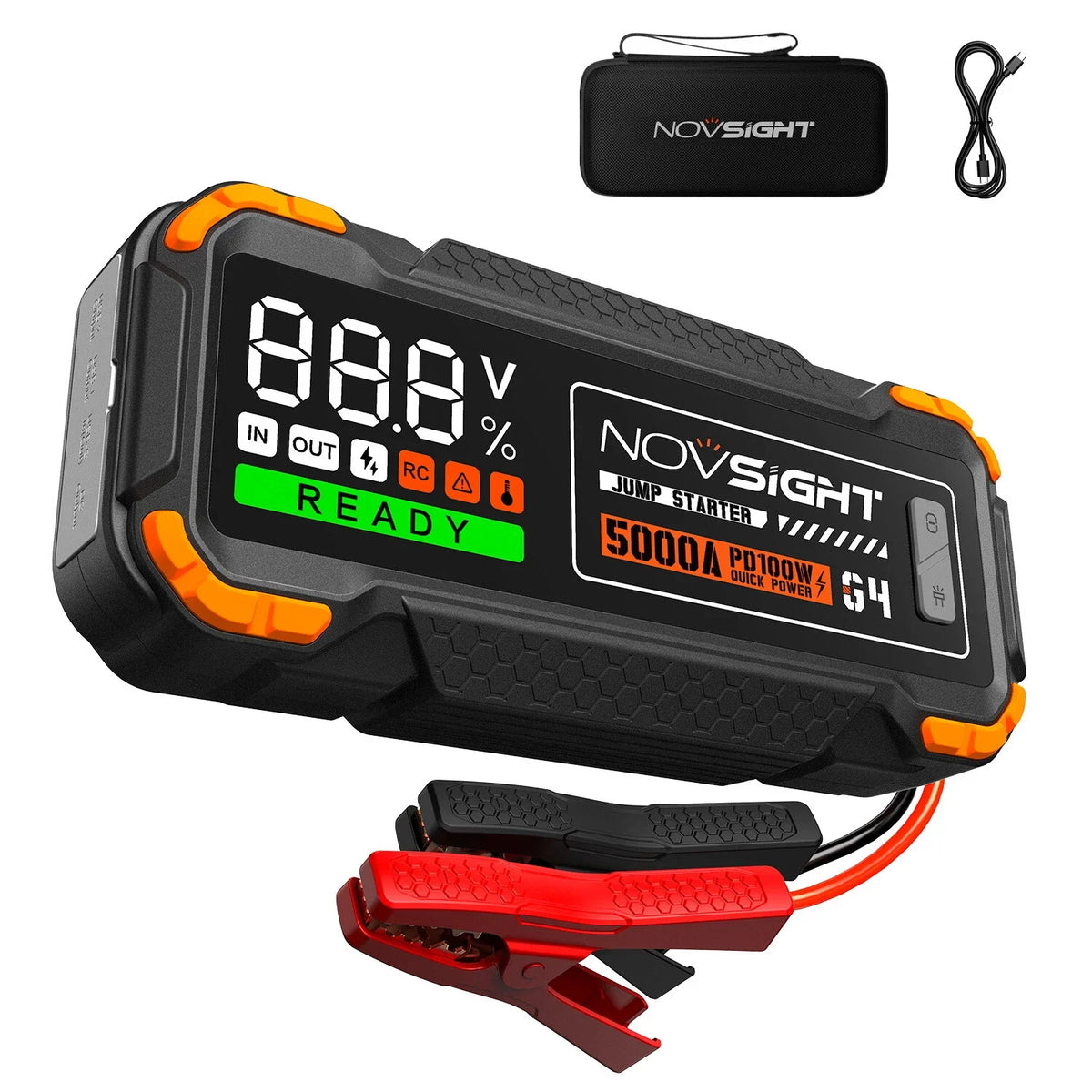 2X USB Auto Jump Starter Power Bank Charger (20000mAh 5000A)