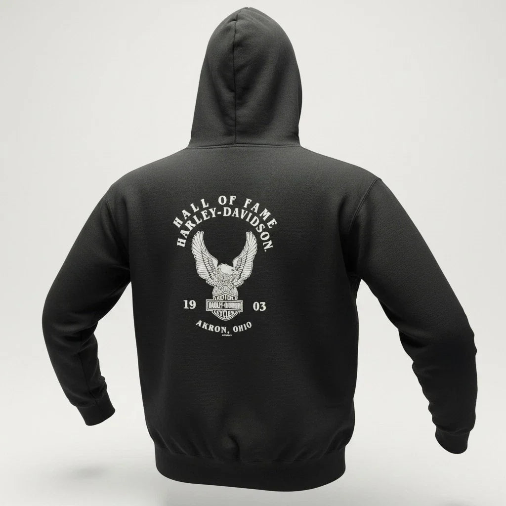 Biker Hoodie for Harley-Davidson Women's Hall of Fame Akron OH (HDMC)