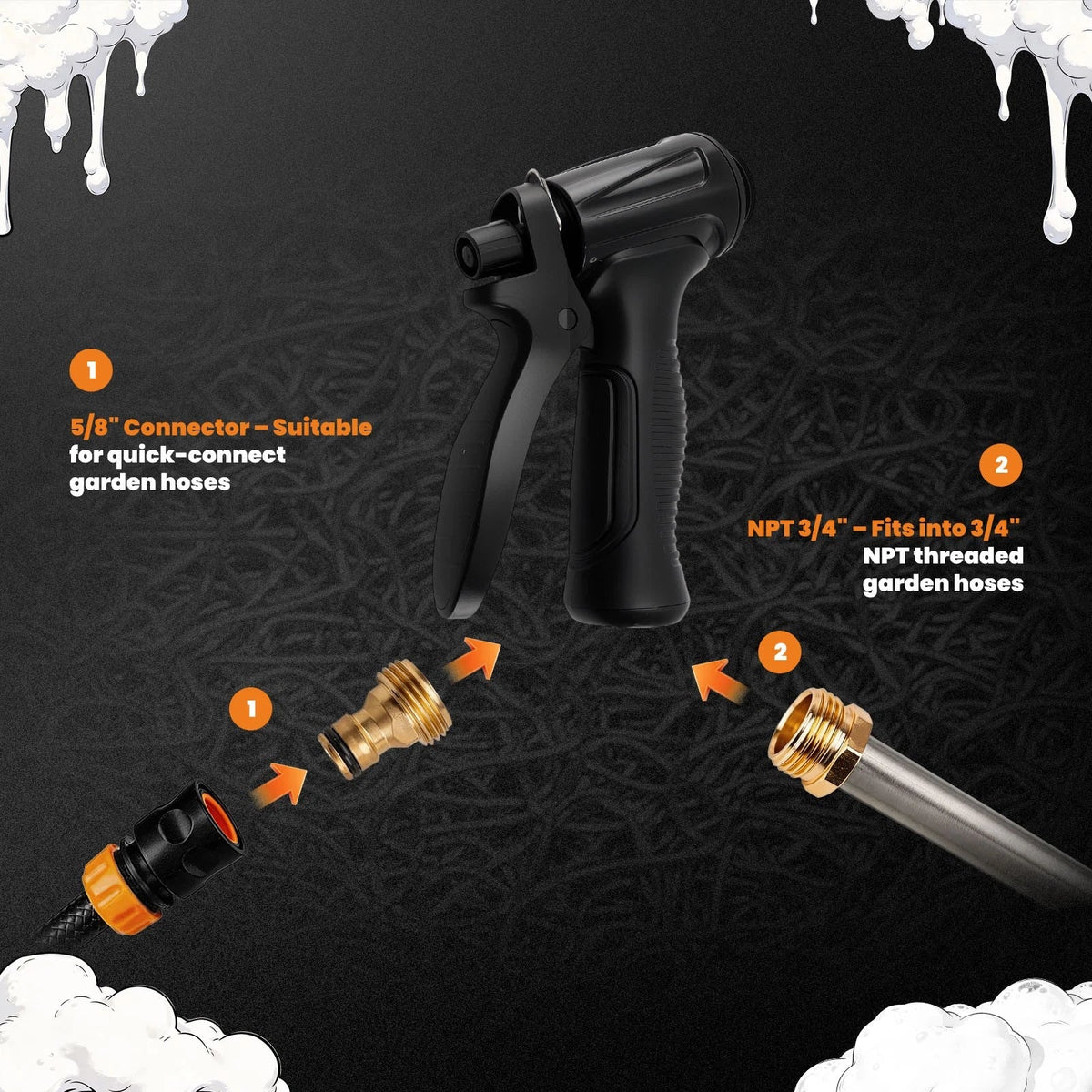 1L Foam Cannon for Pressure Washer 3/4" Thread (6-10 Bar)