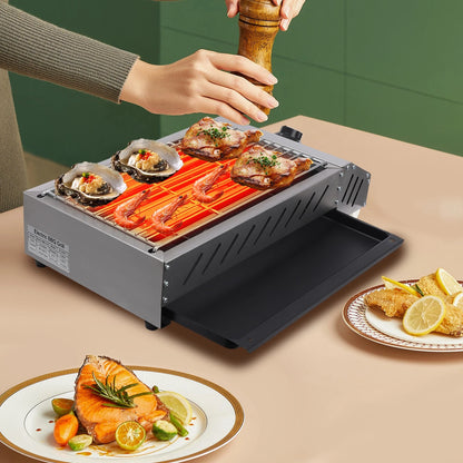 Electric BBQ Grill Countertop Stainless Steel for Grill Lovers