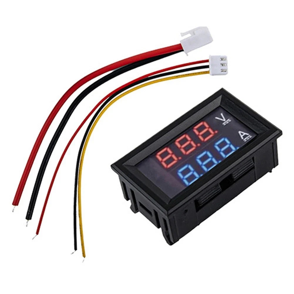 LED Digital Voltmeter Ammeter DC 0-100V 10A for Universal Use (0-100V)