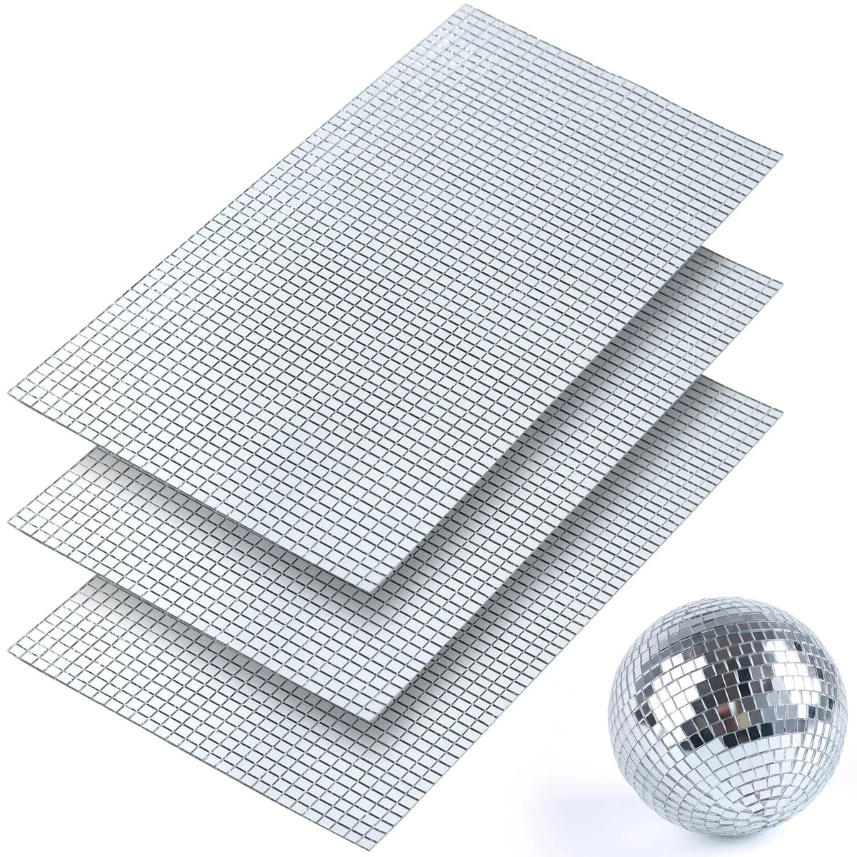 Mirror Tiles Self Adhesive Mosaic Sheet 5mm Silver (5100 Pieces)