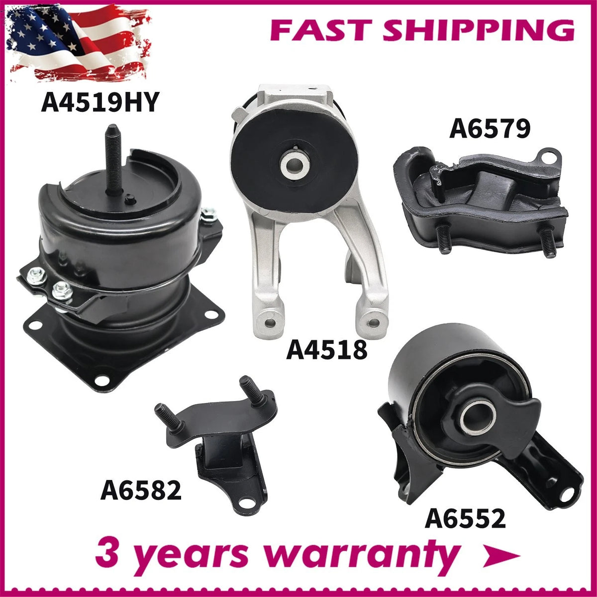 5pcs Engine Motor & Transmission for Honda Odyssey (1999–2004) 9441, 9202, 8974, 8898, 8986