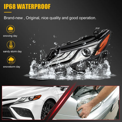 2Pcs Full LED Headlights for Toyota Corolla (2018–2024)