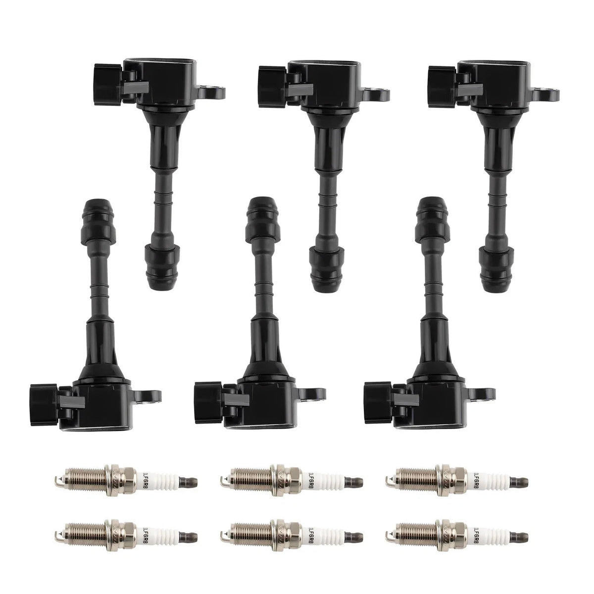 Set of 6 Ignition Coil Pack and Iridium Spark Plugs for Nissan Frontier (2005–2006)