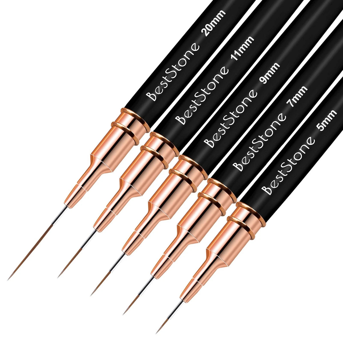 5X Nail Art Liner Brushes for Professional Gel Polish Painting