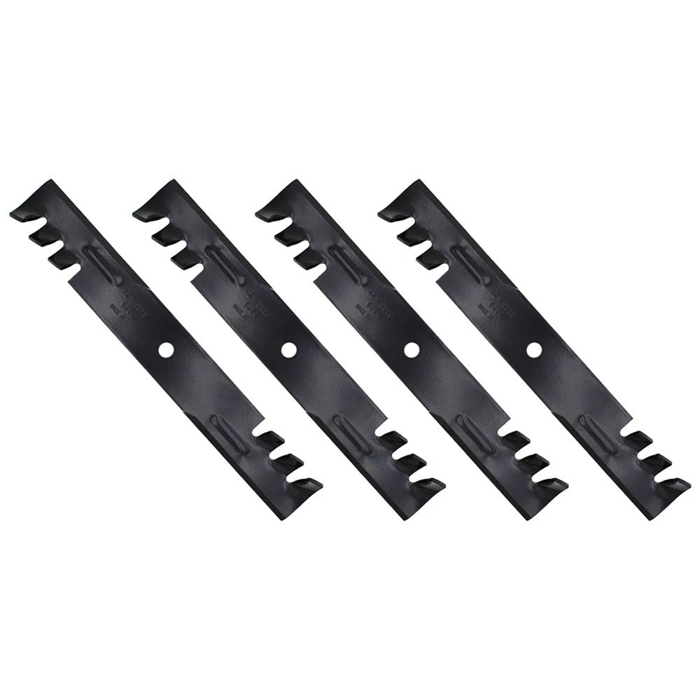 Set of 4 Toothed Mower Blades for Yazoo/Kees