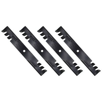 Set of 4 Toothed Mower Blades for Yazoo/Kees