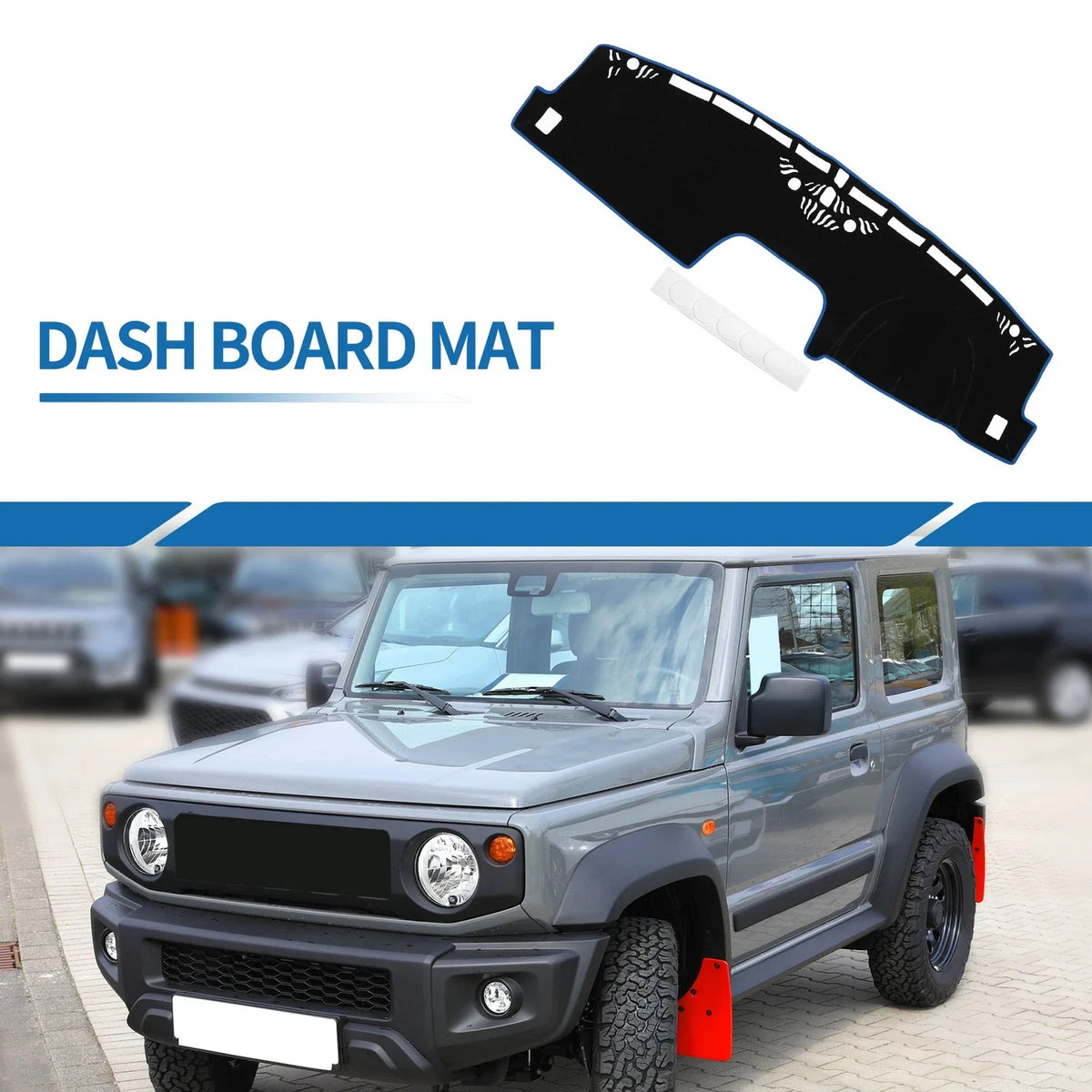 Dashboard Cover Mat for Ford Maverick (2022–2024) - Sun Protector Pad Black Blue