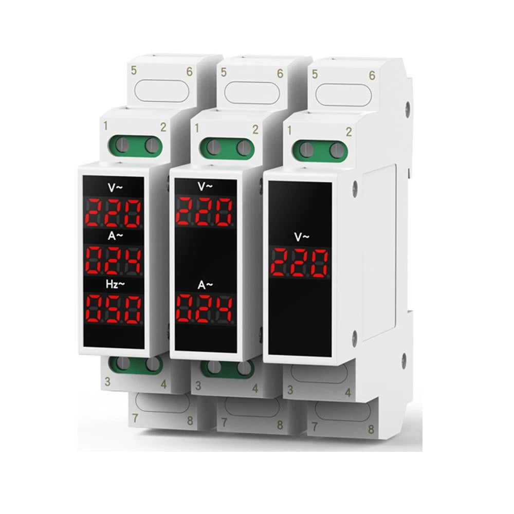 Mini Current Meter Digital Display for AC 80-500V 1-100A Din Rail