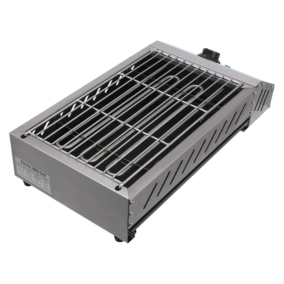 Electric BBQ Grill Countertop Stainless Steel for Outdoor Cooking