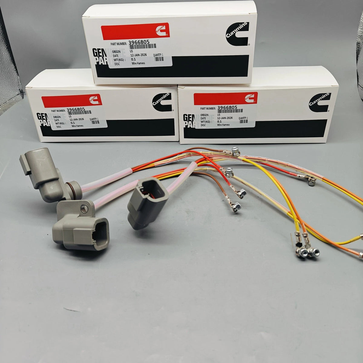 3X Fuel Injector Wiring Harness for Dodge Cummins 5.9L (2003–2005) 3966805, 05086965AA, 05139865AA