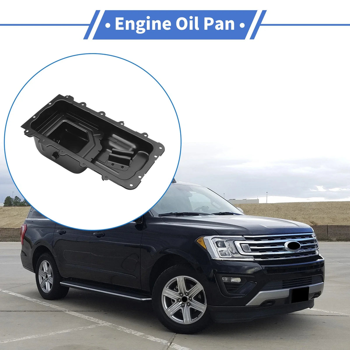 1 Pc No.2L1Z6675BA Engine Oil Pan for Ford Expedition (2002–2008) Iron Black
