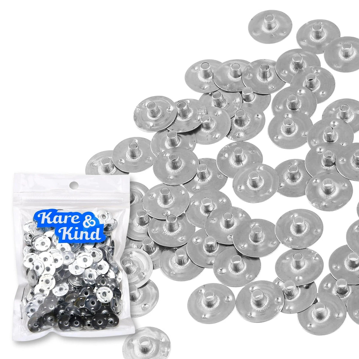 400 pcs Candle Wick Tabs for Metal Sustainer (14mm, Silver)