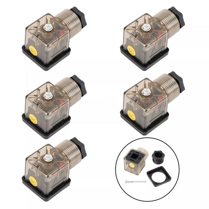 5X Solenoid Valve Coil 4 Pin Plug Connector for (I012-A043)