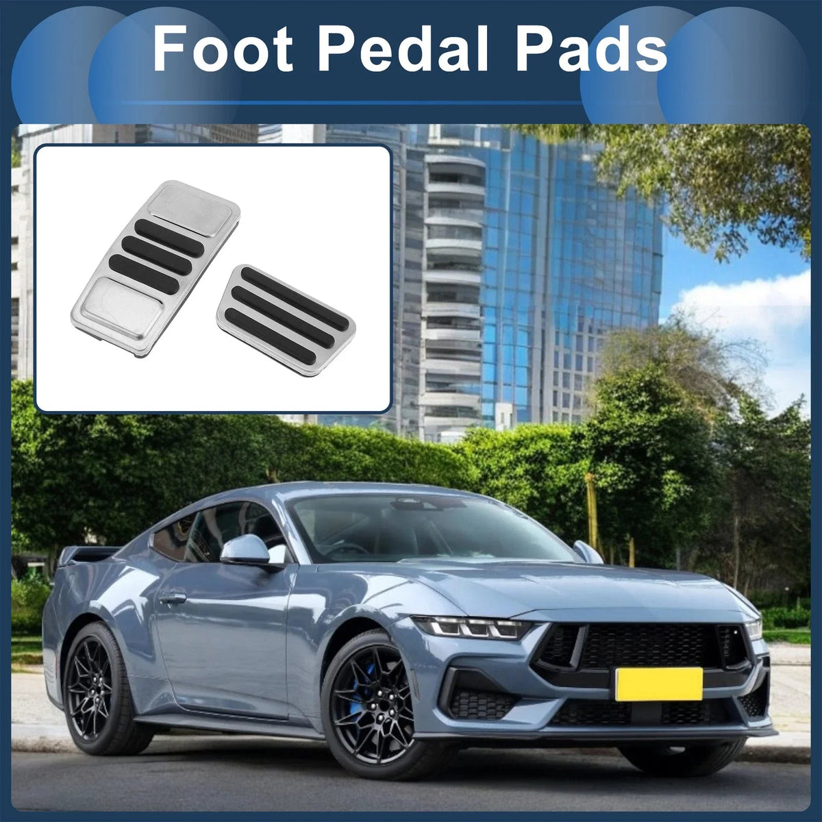 Set of 1 Automatic Foot Accelerator Pedal Cover for Ford Mustang (2015–2024)