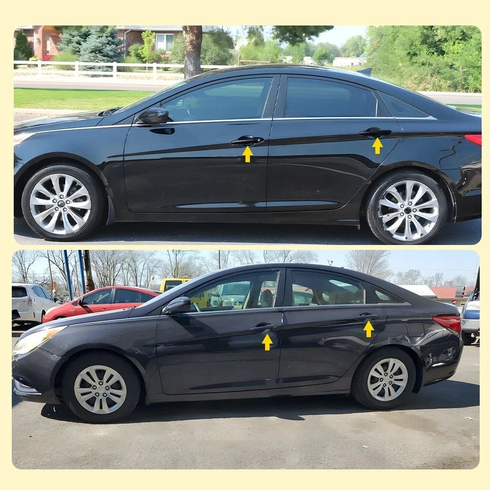 Pair Black Exterior Door Handles for Hyundai Sonata (2011–2015)