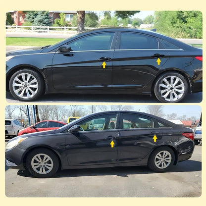 Pair Black Exterior Door Handles for Hyundai Sonata (2011–2015)