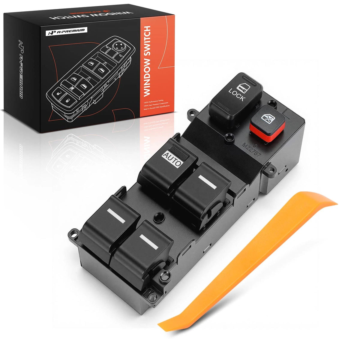 Front Left Power Window Switch for Honda Ridgeline (2006–2008) 35750SJCA02ZA, 35750SJCA03ZA, 35750SJCA04ZA