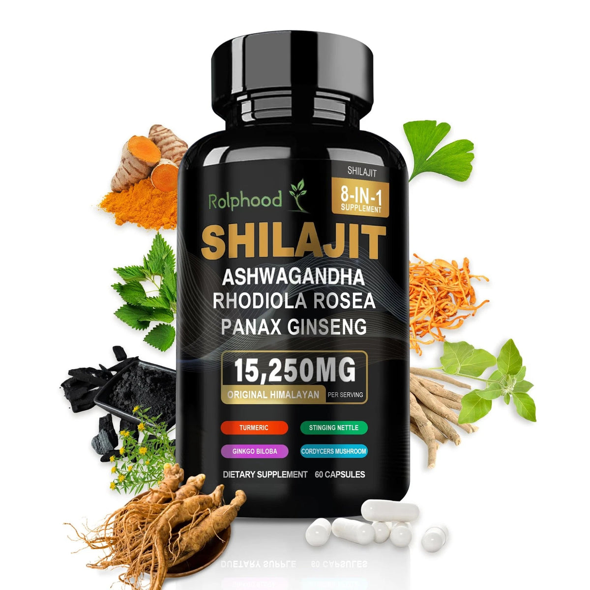 Shilajit for Men/Women - Pure Himalayan Organic (60 Count)