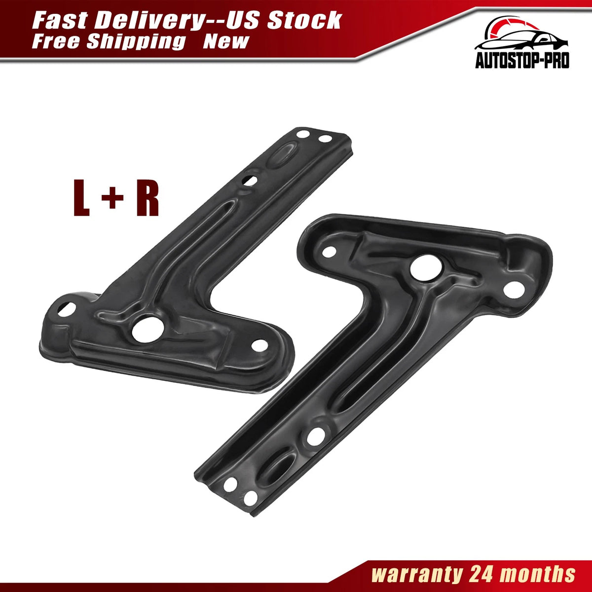 Set of 2 Black Front Cross-Member Bracket for Jeep Grand Cherokee (2011–2021) 52124643AB, 52124642AB