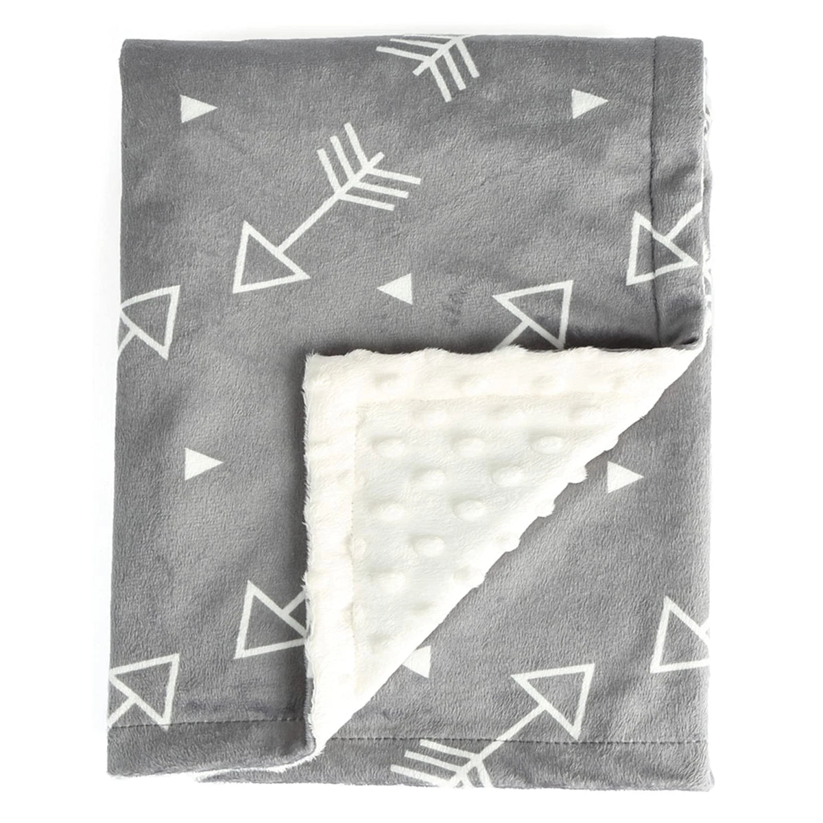 Super Soft Minky Baby Blanket with Double Layer Dotted Backing