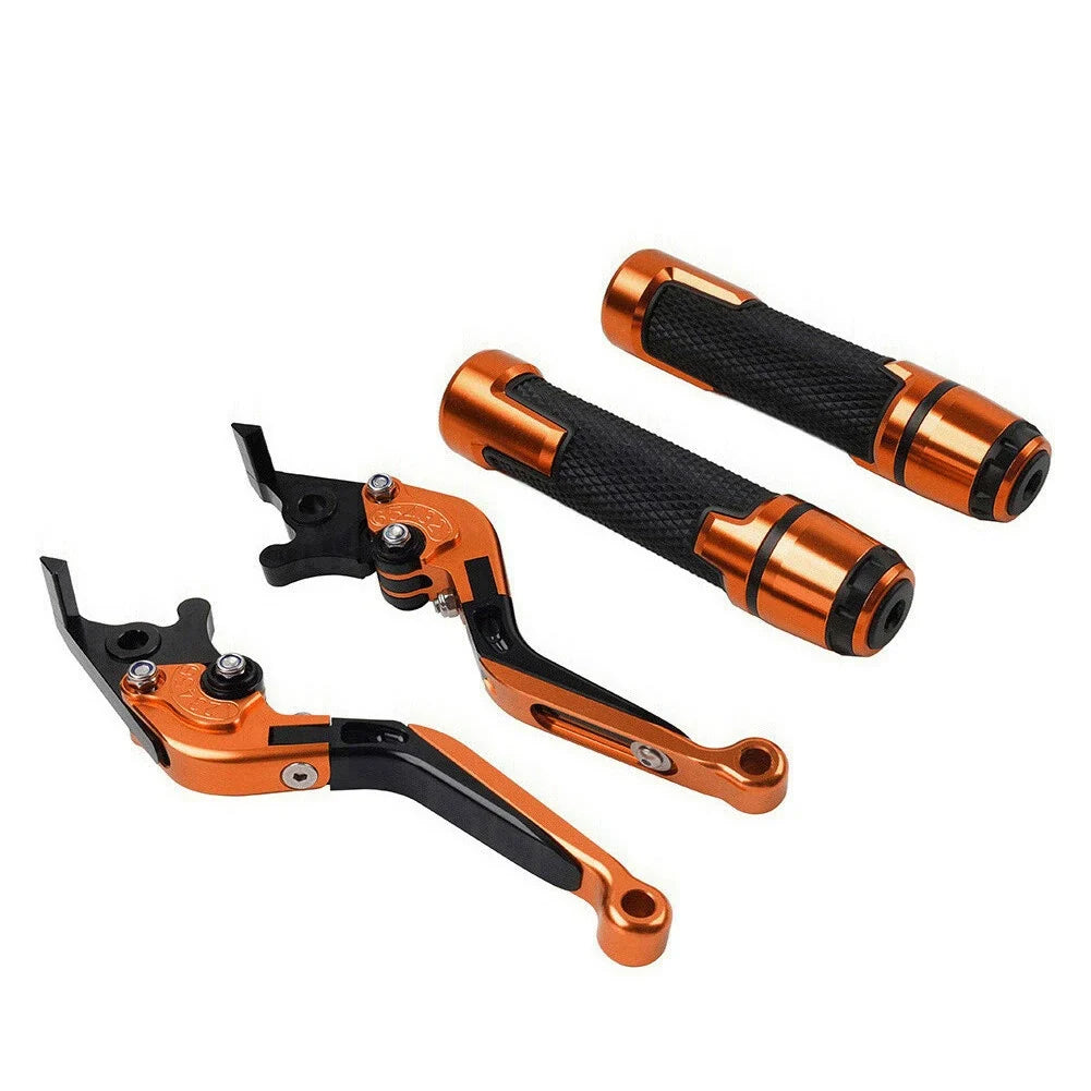 Set of 2 Orange Extendable Brake Clutch Levers for Yamaha TMAX 500/530