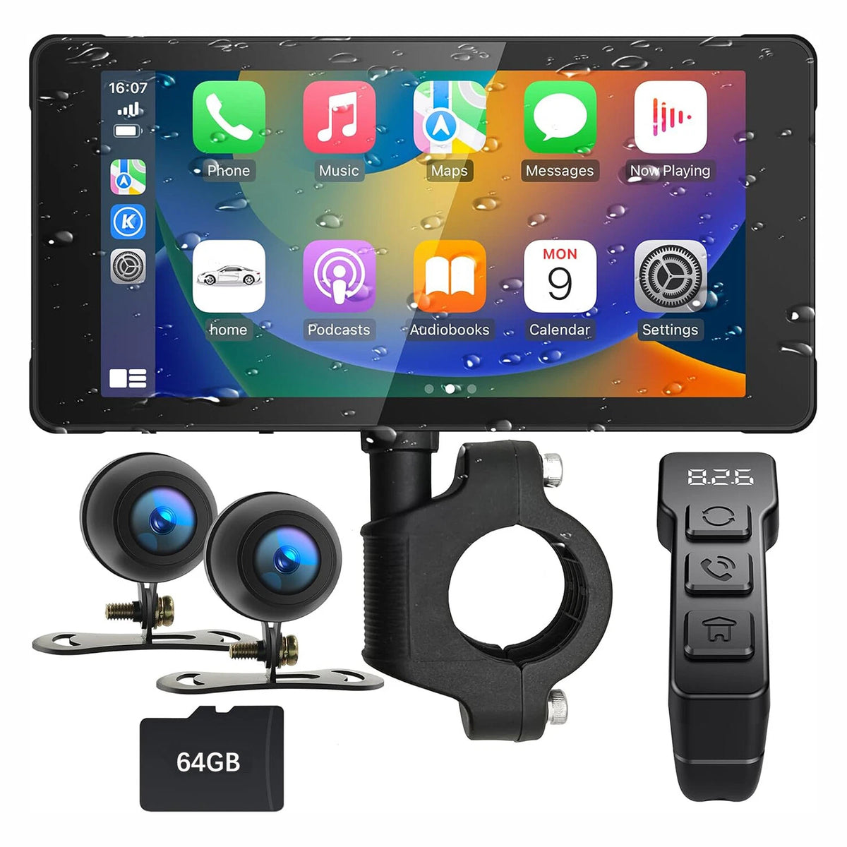 5.5" Touch Screen 1080P HD Motorcycle Camera for Motorbike