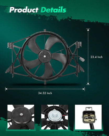 620060 Radiator Cooling Fan for Ram 1500 2500 3500 (2011–2018)