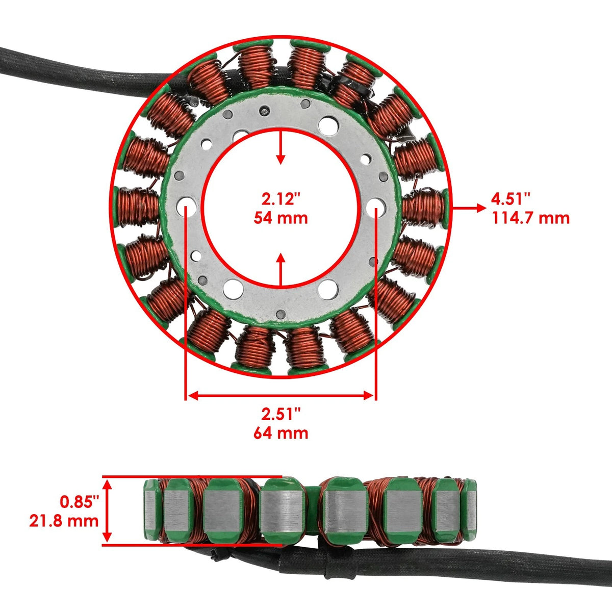 Stator for Kawasaki KFX700 KSV700 (2004–2009) ST399, 21003-0003, 210030003