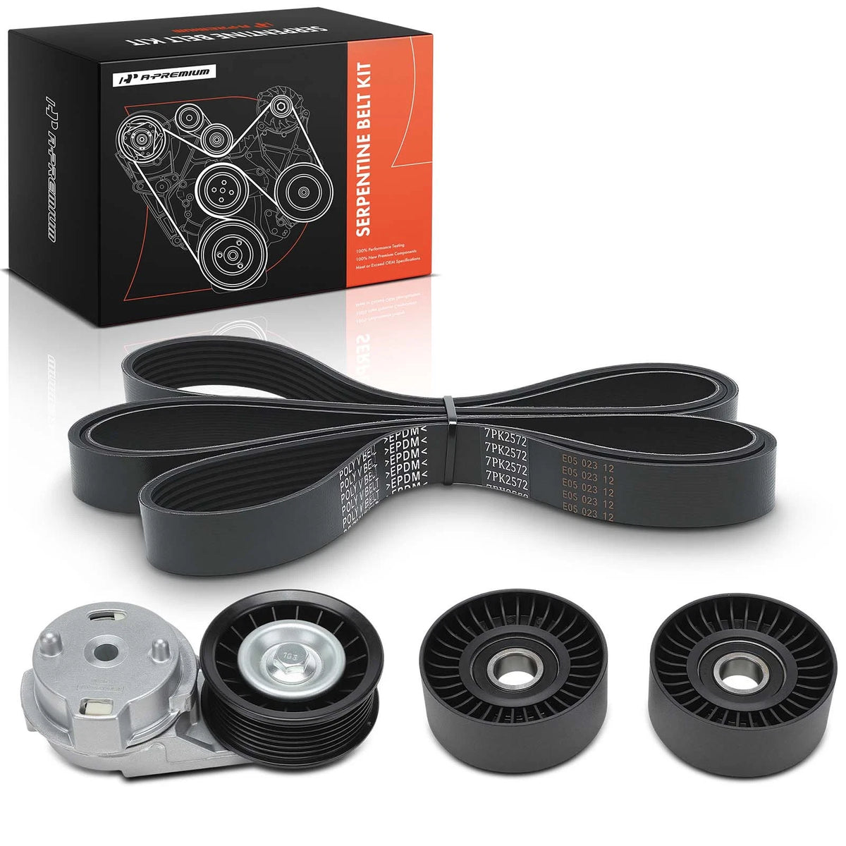 4X Serpentine Belt Drive Component Kit for Dodge Ram 1500 2500 (2003–2008)
