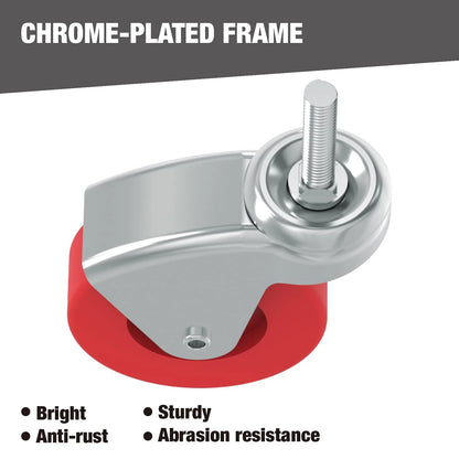 Set of 6 2.5 Inch Stem Caster Wheels for Heavy Duty Applications