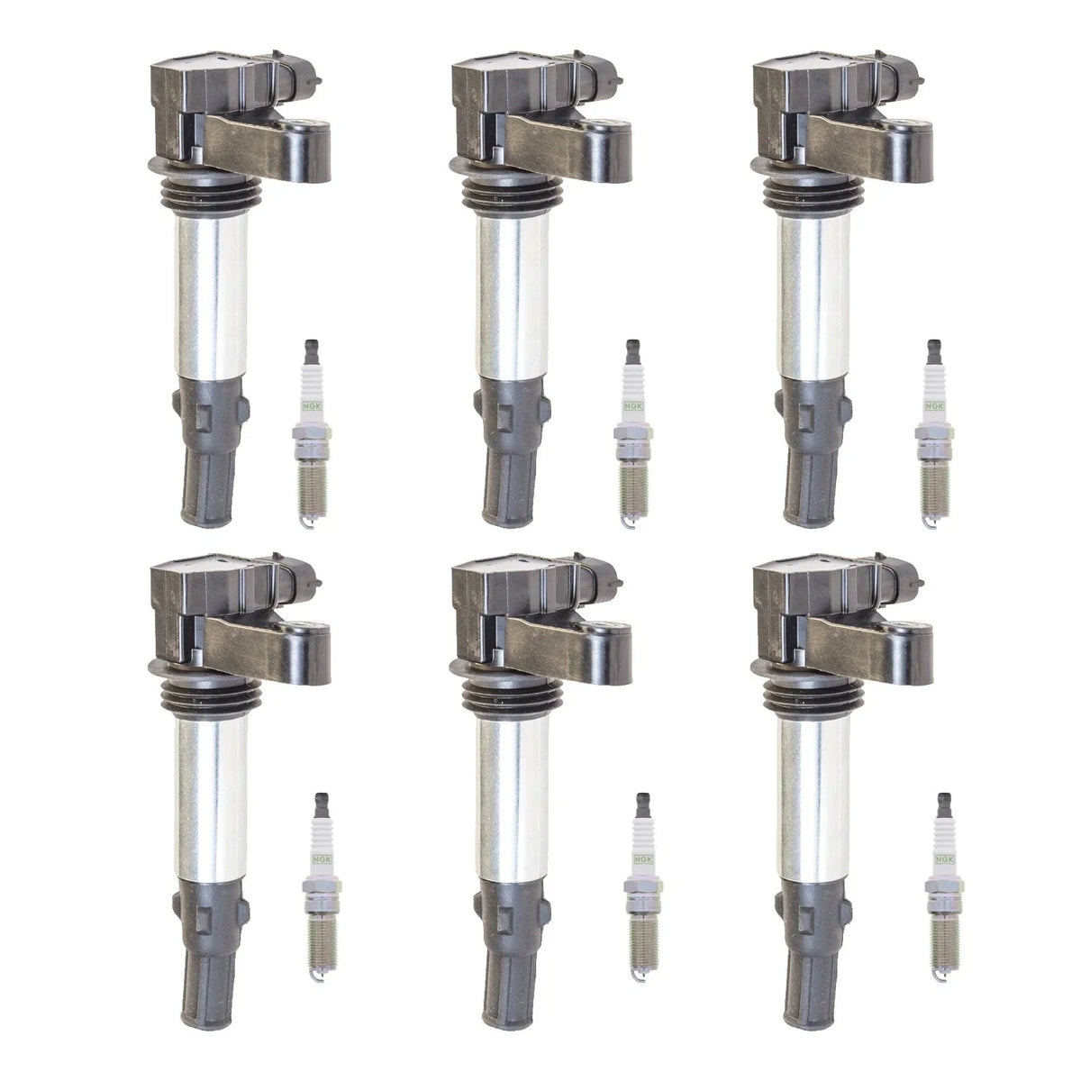 Set of 6 Ignition Coils & NGK Platinum Spark Plugs for Acadia CTS Traverse (2007–2019)
