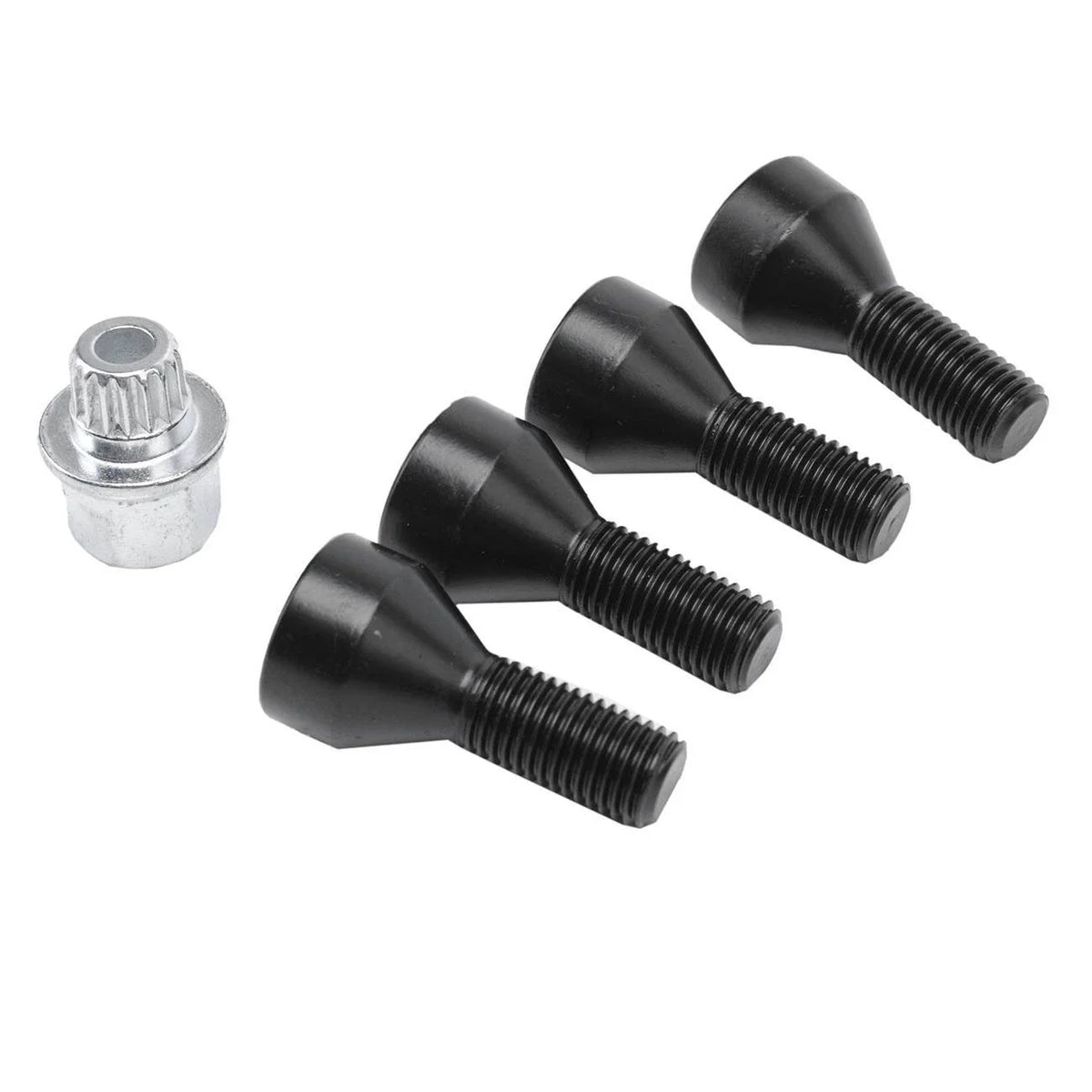 Wheel Lock Set of 4 Black Lug Bolts for BMW E32 E34 3 5 7 Series & Mini