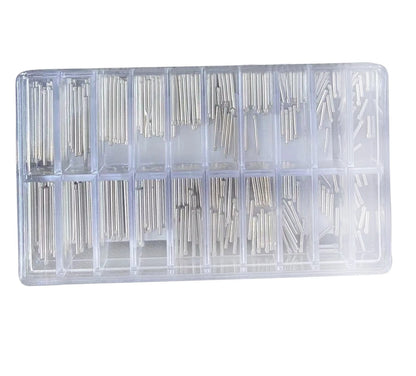 300Pcs 1.3&1.4mm Diameter Watch Spring Bar Link Pin Assortment 8~26mm