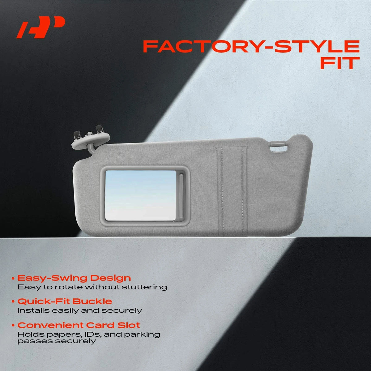 Sun Visor for Toyota Camry (2007–2011) - Gray, 7432006290B2, 7432006291B2, 7432006292B2