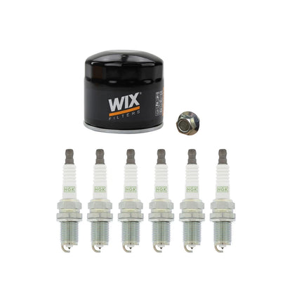 Wix Engine Oil Filter & NGK 6 Platinum Spark Plugs for Santa Fe Tucson Rodeo