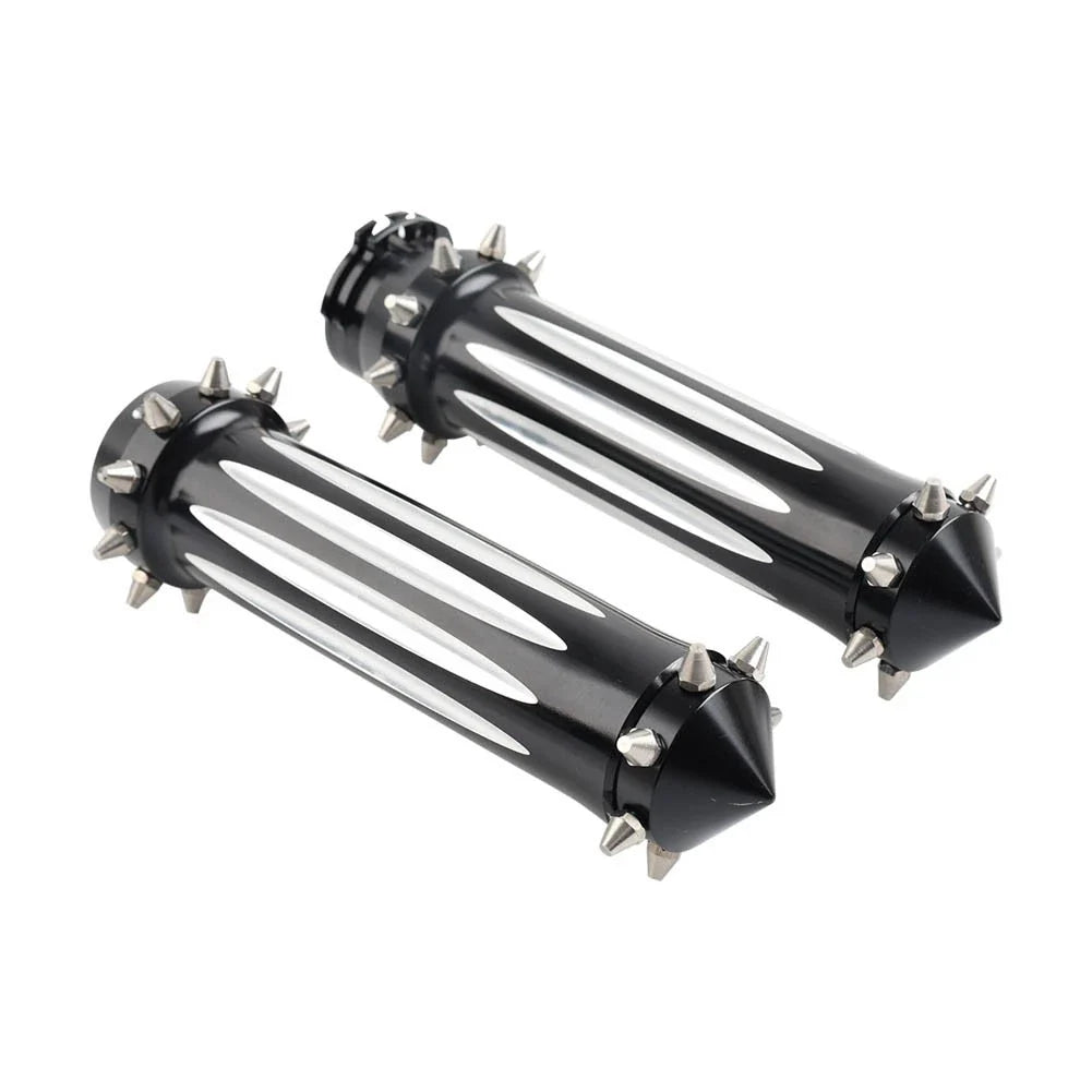 CNC Spikes 1'' Motorcycle Hand Grips for Harley Touring Dyna Softail