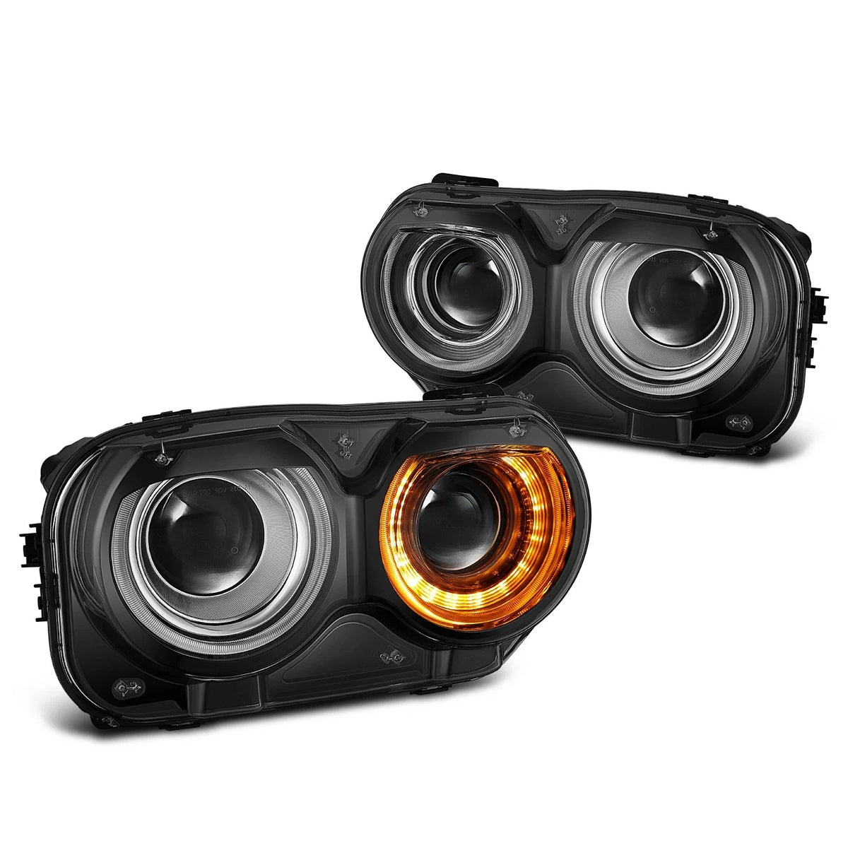 Right Side Headlight for Dodge Challenger (2015–2023) Black Housing